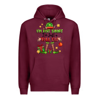 Burgundy im not  im just a tall elf Premium Hoodie - FaDigitalArtStudio