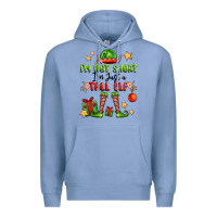 Colony Blue im not  im just a tall elf Premium Hoodie - FaDigitalArtStudio