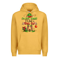 Mustard im not  im just a tall elf Premium Hoodie - FaDigitalArtStudio