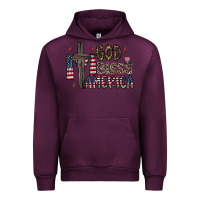 Mauve Wine god bless america Urban Hoodie - CowhideDigitalArt