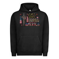 Pigment Black god bless america Urban Hoodie - CowhideDigitalArt