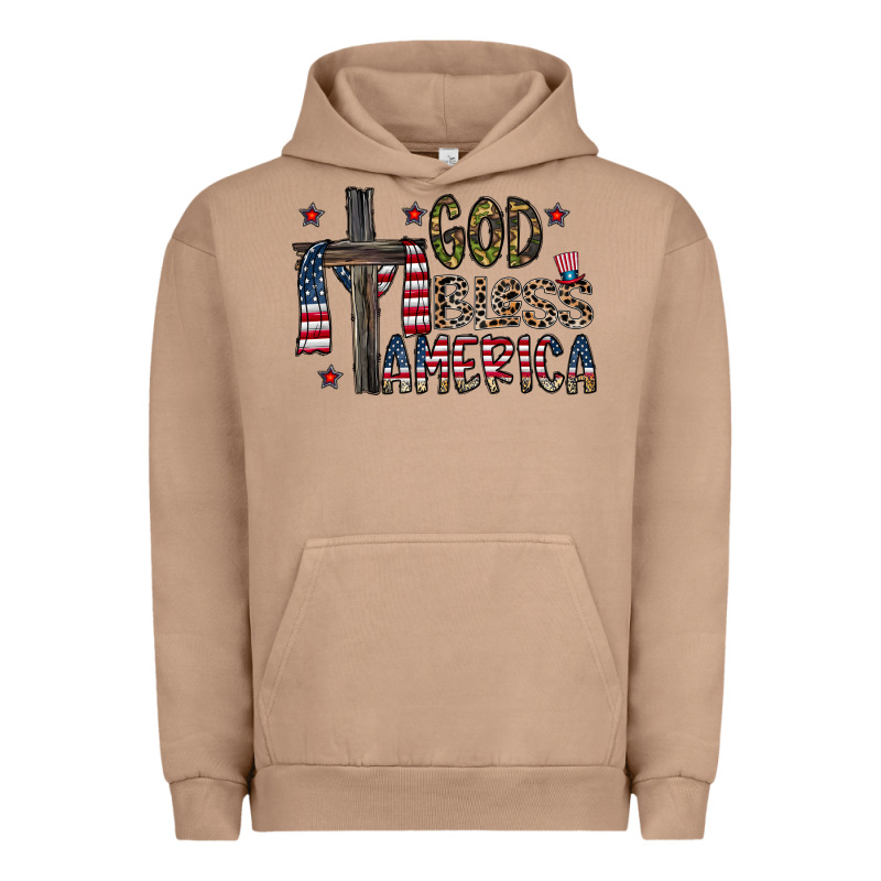 God Bless America Urban Hoodie by CowhideDigitalArt | Teevron