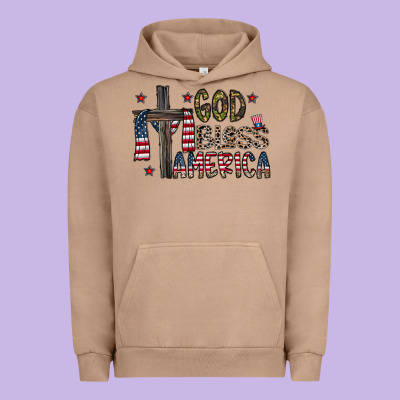 God Bless America Urban Hoodie Designed By Cowhidedigitalart