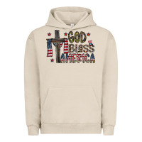Pigment French Oak god bless america Urban Hoodie - CowhideDigitalArt