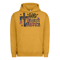 Pigment Peanut Butter god bless america Urban Hoodie - CowhideDigitalArt