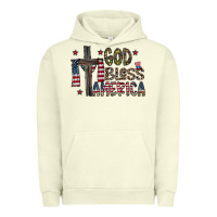 Pigment Pistachio god bless america Urban Hoodie - CowhideDigitalArt