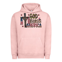 Pigment Salmon god bless america Urban Hoodie - CowhideDigitalArt
