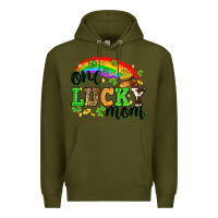 Army Green One lucky mom St. Patricks Day Premium Hoodie - Neo Western