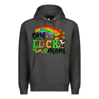 Charcoal Heather One lucky mom St. Patricks Day Premium Hoodie - Neo Western