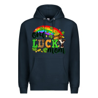 Navy One lucky mom St. Patricks Day Premium Hoodie - Neo Western