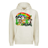 Oatmeal Heather One lucky mom St. Patricks Day Premium Hoodie - Neo Western