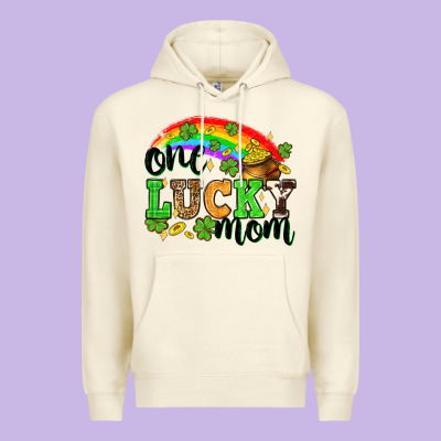 One Lucky Mom St. Patricks Day Premium Hoodie Designed By Neo Western