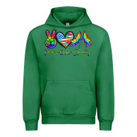 Emerald peace love equality Urban Hoodie - HRA Design Shop