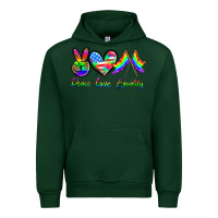 Foreset Green peace love equality Urban Hoodie - HRA Design Shop