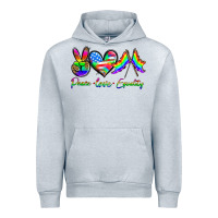 Heather Grey peace love equality Urban Hoodie - HRA Design Shop