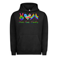 Pigment Black peace love equality Urban Hoodie - HRA Design Shop