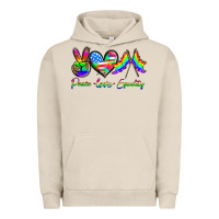 Pigment French Oak peace love equality Urban Hoodie - HRA Design Shop