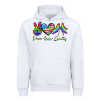 White peace love equality Urban Hoodie - HRA Design Shop
