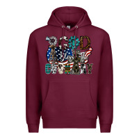 Burgundy god bless the country Premium Hoodie - SublimationCraftShop