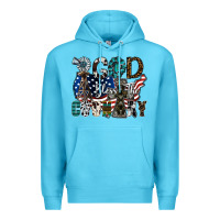 Ocean Blue god bless the country Premium Hoodie - SublimationCraftShop
