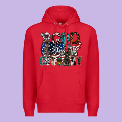 God Bless The Country Premium Hoodie Designed By Sublimationcraftshop