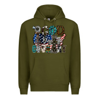 Army Green god bless the country Premium Hoodie - SublimationCraftShop