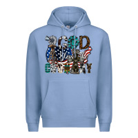 Colony Blue god bless the country Premium Hoodie - SublimationCraftShop