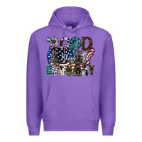 Purple god bless the country Premium Hoodie - SublimationCraftShop