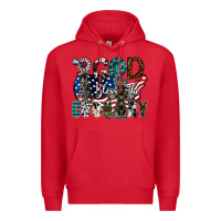 Red god bless the country Premium Hoodie - SublimationCraftShop