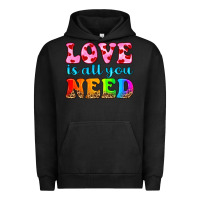 Pigment Black love is all you need Urban Hoodie - HRA Design Shop