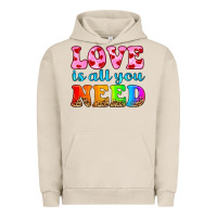Pigment French Oak love is all you need Urban Hoodie - HRA Design Shop