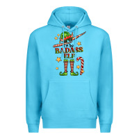Ocean Blue im the badass elf Premium Hoodie - FaDigitalArtStudio