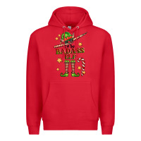 Red im the badass elf Premium Hoodie - FaDigitalArtStudio