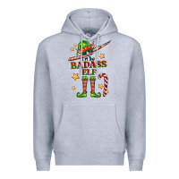 Heather Grey im the badass elf Premium Hoodie - FaDigitalArtStudio