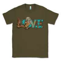 Army Green owl love Classic Tee - BarkalooDesign