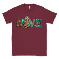 Burgundy owl love Classic Tee - BarkalooDesign