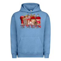 Pigment Pebble Blue tis the season Urban Hoodie - RacoonDesign