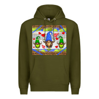 Army Green western tennis gnome Premium Hoodie - HRA Design Shop