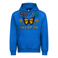 Cobalt keep calm dream on Urban Hoodie - CowhideDigitalArt