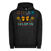 Pigment Black keep calm dream on Urban Hoodie - CowhideDigitalArt
