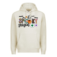 Oatmeal Heather spooky Premium Hoodie - CowhideDigitalArt