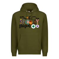 Army Green spooky Premium Hoodie - CowhideDigitalArt
