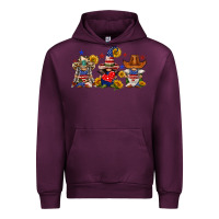 Mauve Wine american gnomes Urban Hoodie - FaDigitalArtStudio