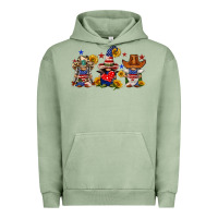 Pigment Oil Green american gnomes Urban Hoodie - FaDigitalArtStudio