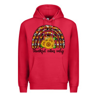 Cardinal Thankful Vibes Only Premium Hoodie - CowhideDigitalArt