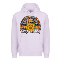 Lilac Thankful Vibes Only Premium Hoodie - CowhideDigitalArt