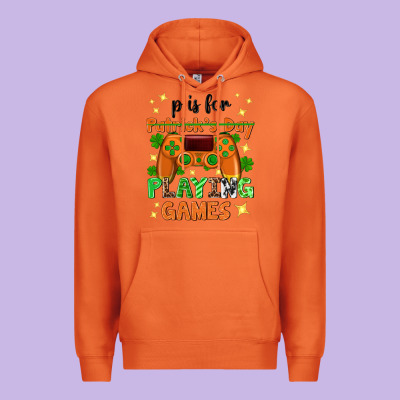 P Is Patrick's Day Playing Games Premium Hoodie Designed By Neo Western