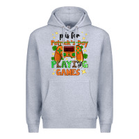 Heather Grey P is Patrick's Day playing games Premium Hoodie - Neo Western