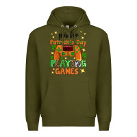 Army Green P is Patrick's Day playing games Premium Hoodie - Neo Western