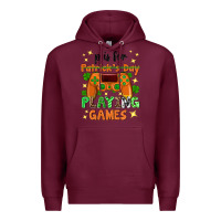 Burgundy P is Patrick's Day playing games Premium Hoodie - Neo Western